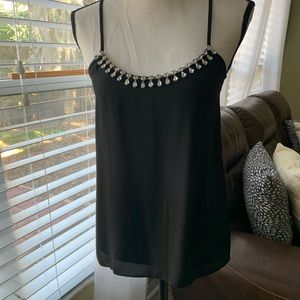 Bar III Black rhinestones blouse